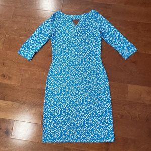 Chadwicks blue and white dress